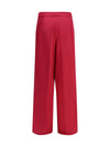 wide pleated pants in washed cotton and acetate