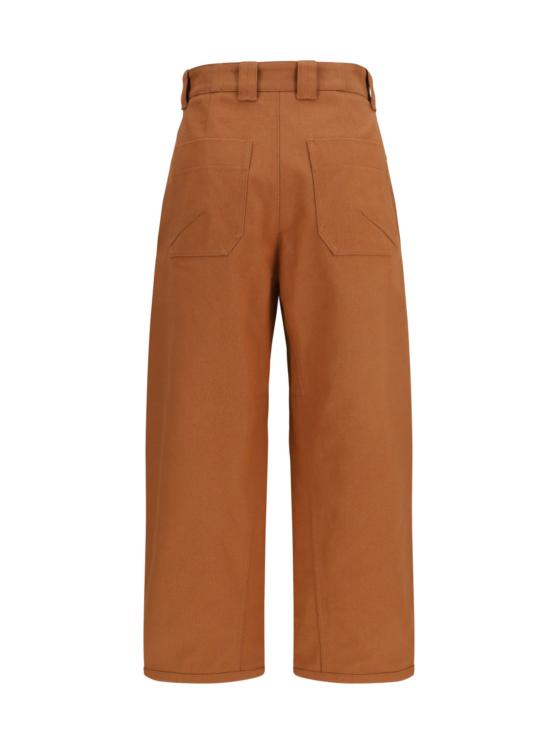 CHLOÉ 38 cotton canvas barrel-leg pants