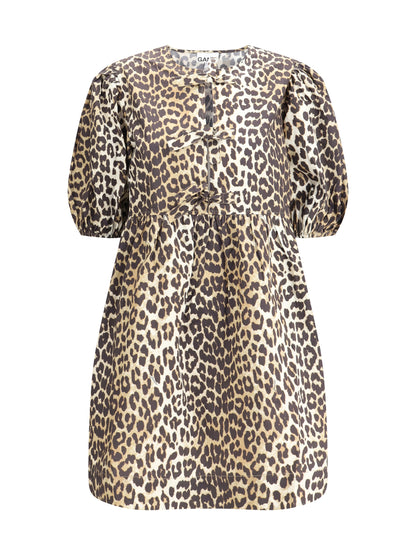 GANNI 36 leopard mini dress