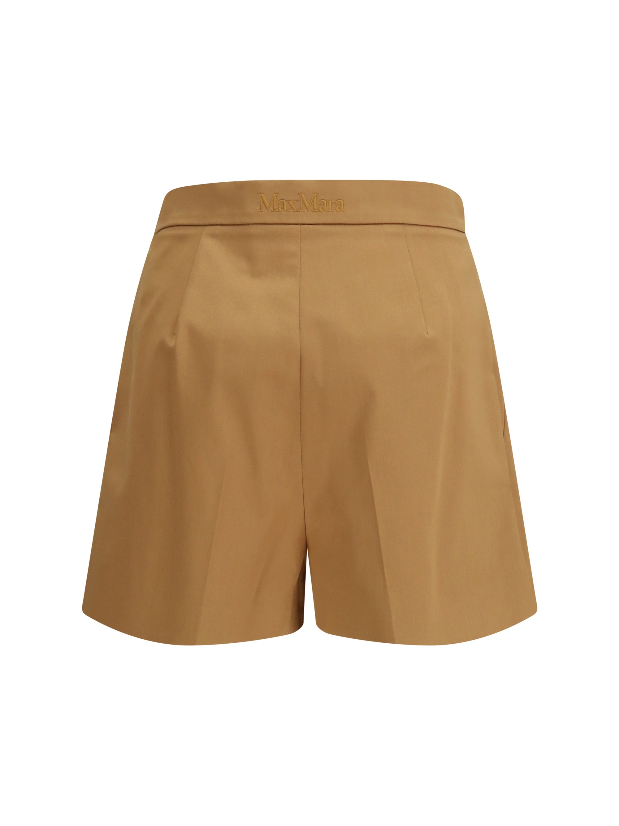 stretch cotton satin shorts