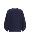 bouclé yarn sweater with lurex
