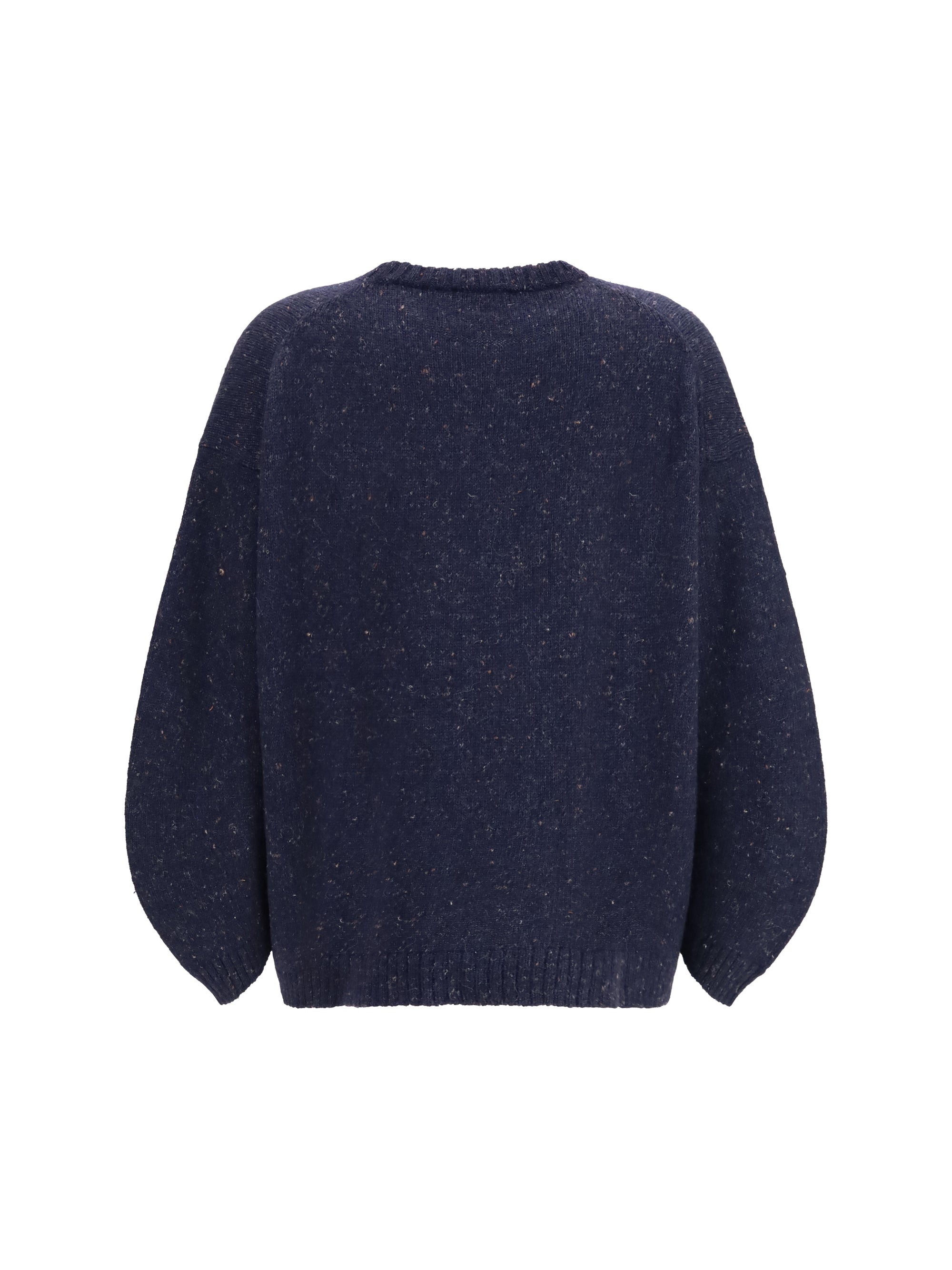 bouclé yarn sweater with lurex