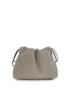 suede pouch bag
