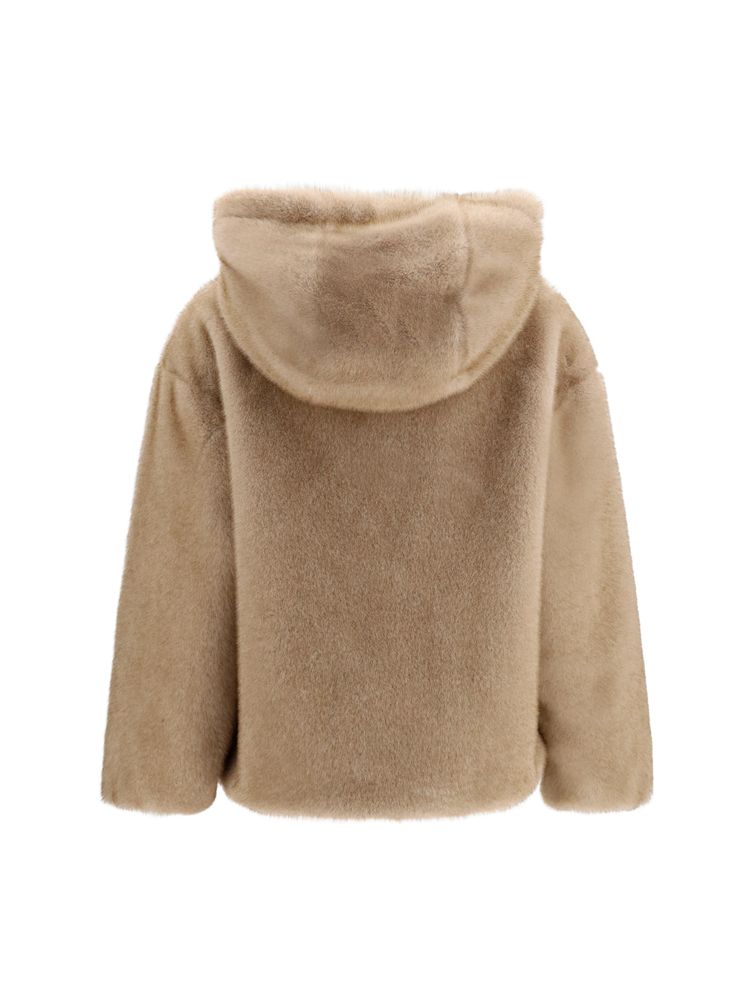 HERNO 42 hooded jacket in eco-fur 