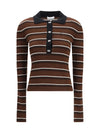 striped merino polo shirt