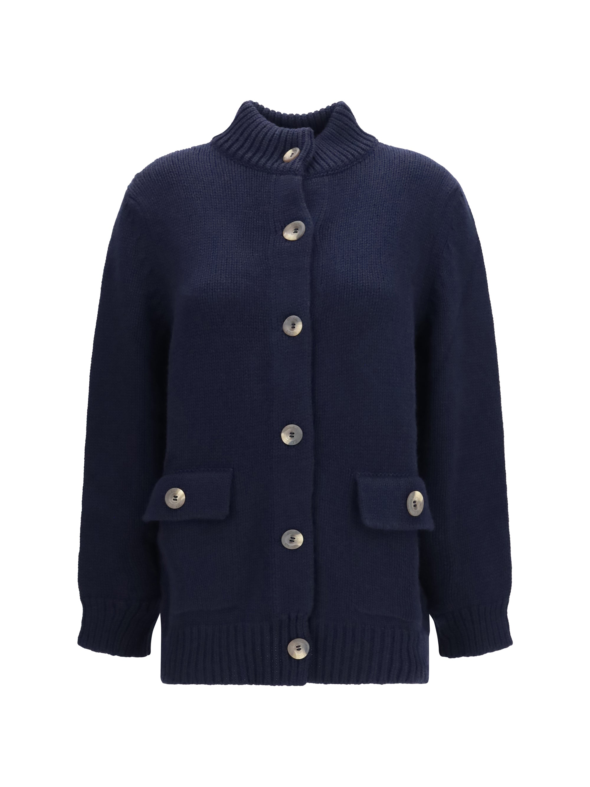 high neck cardigan