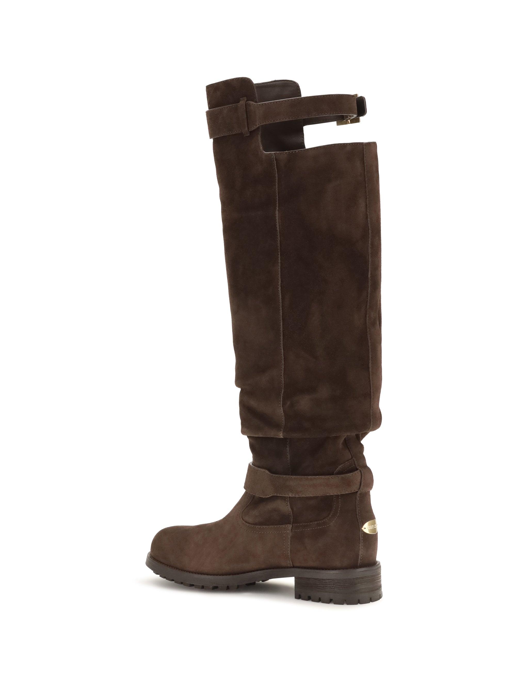 knee-high biker boots
