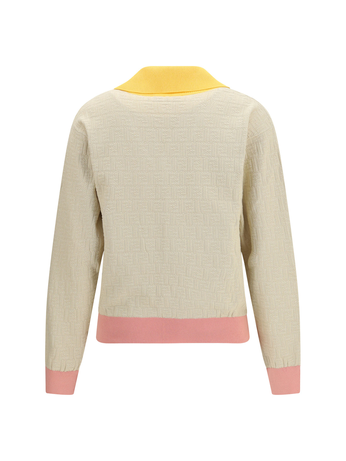 FENDI 38 cotton and silk sweater with ff logo
