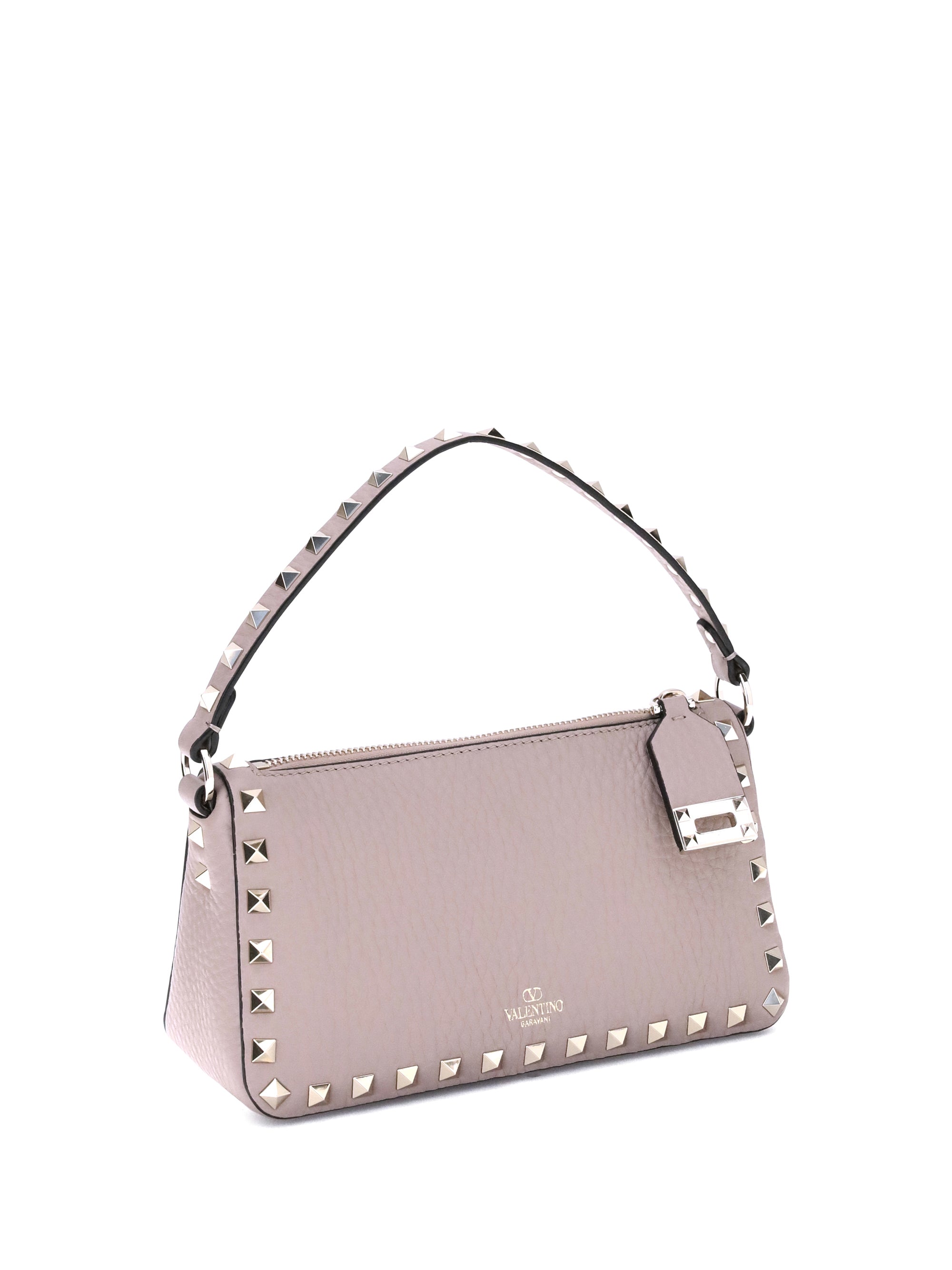 rockstud zip-up shoulder bag