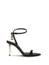 TOM FORD 36 shiny leather padlock pointy naked sandal