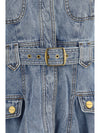 utility denim mini dress