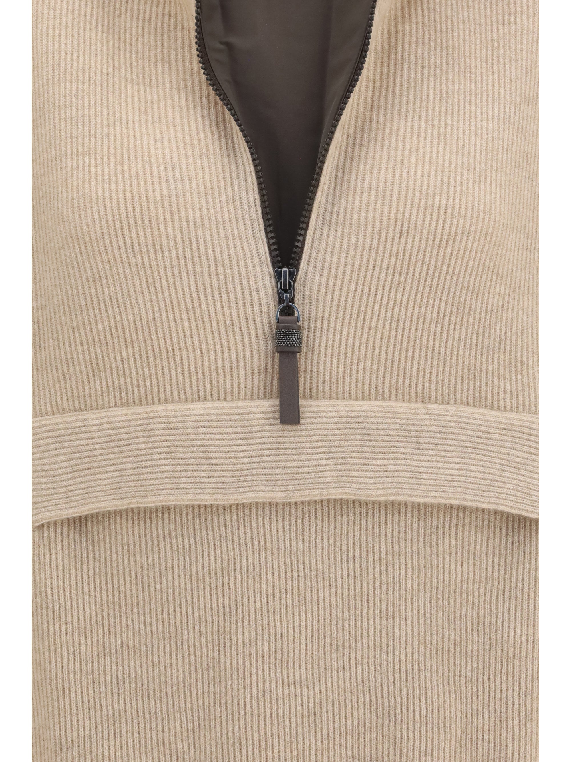 cashmere half-zip sweater