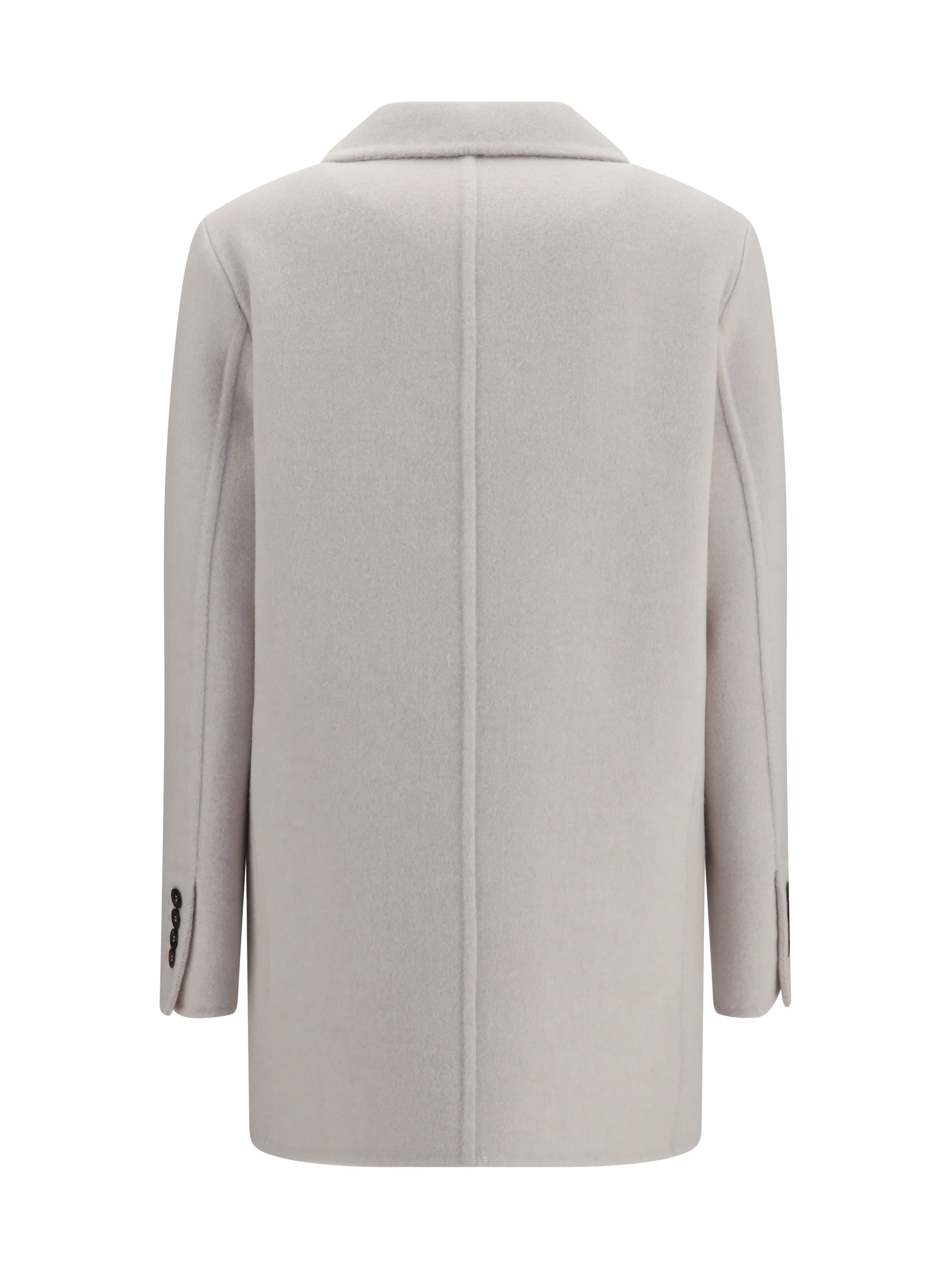 single-breasted wool and cashmere jacket
