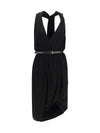 draped viscose dress