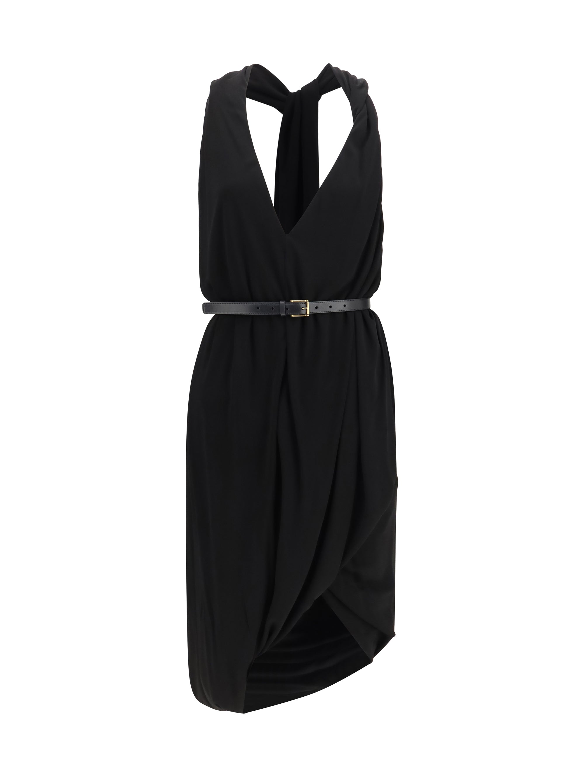 draped viscose dress