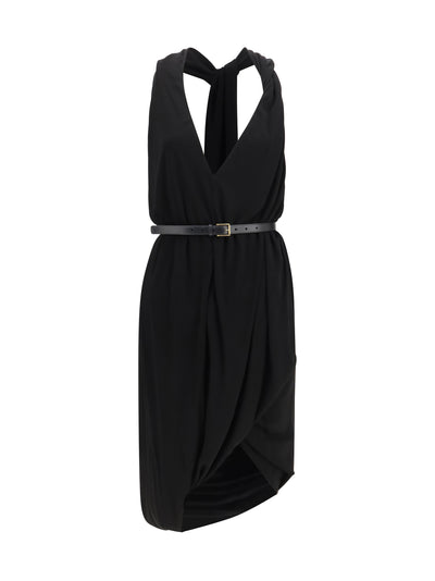 draped viscose dress