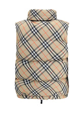 BURBERRY L check vest down jacket