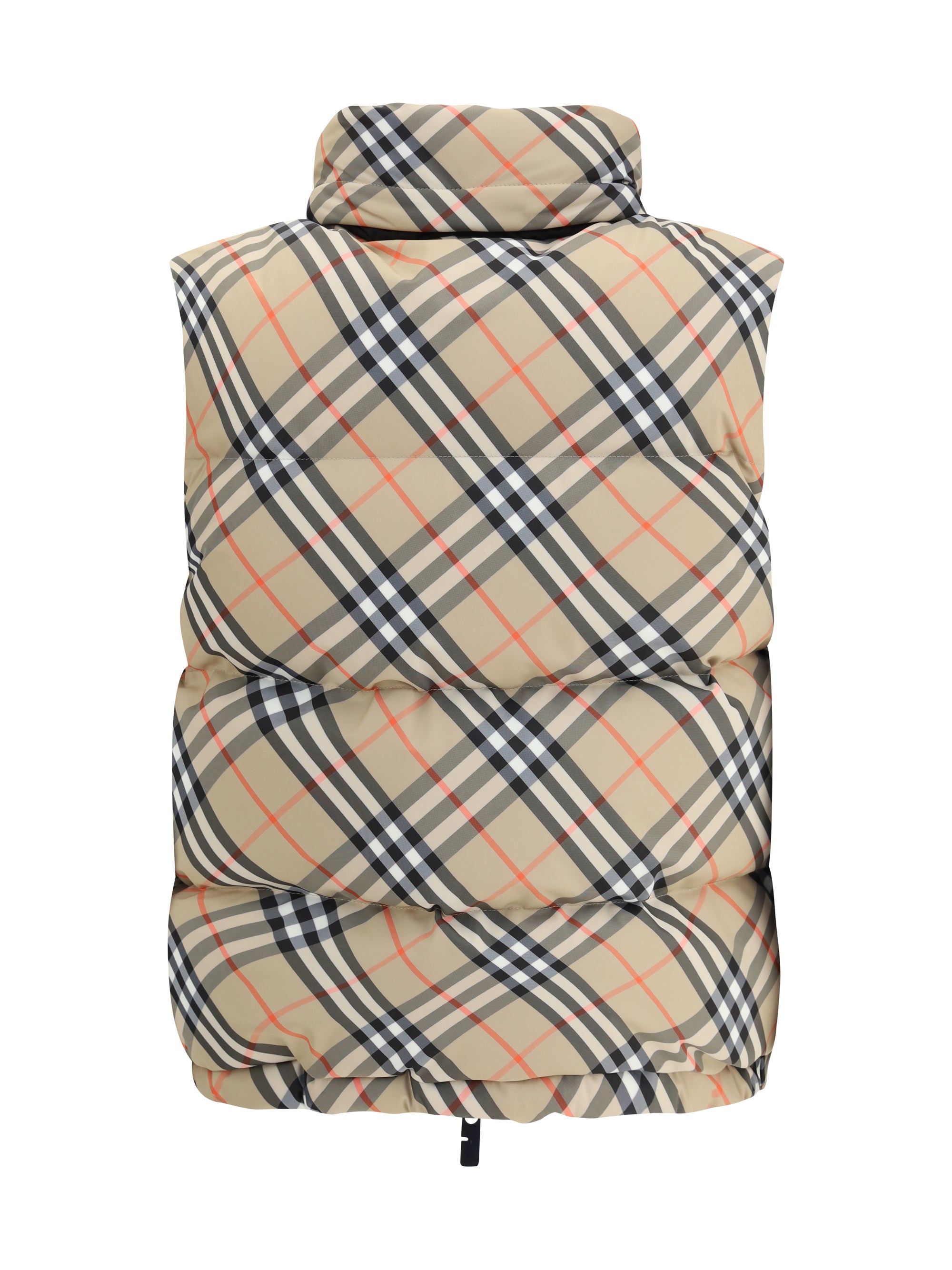 BURBERRY L check vest down jacket