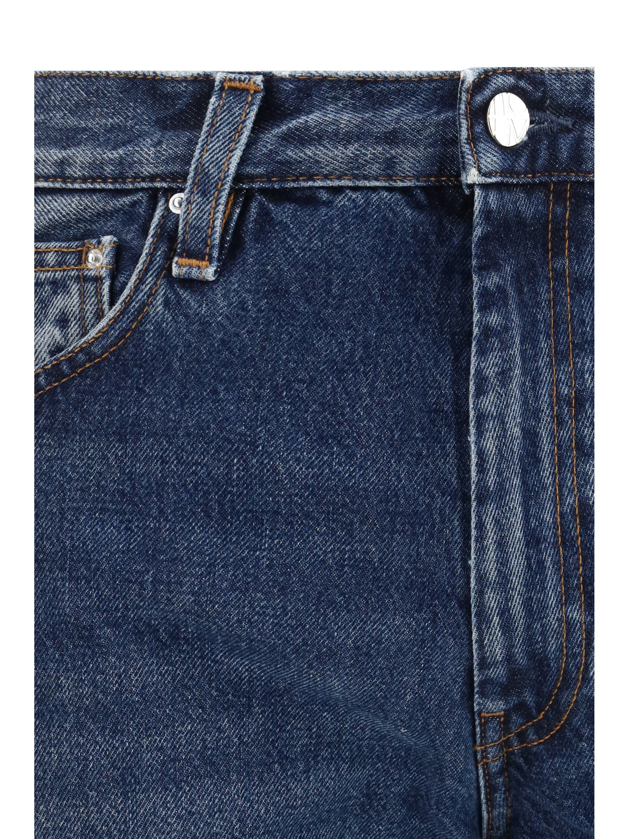 washed twisted seam jeans