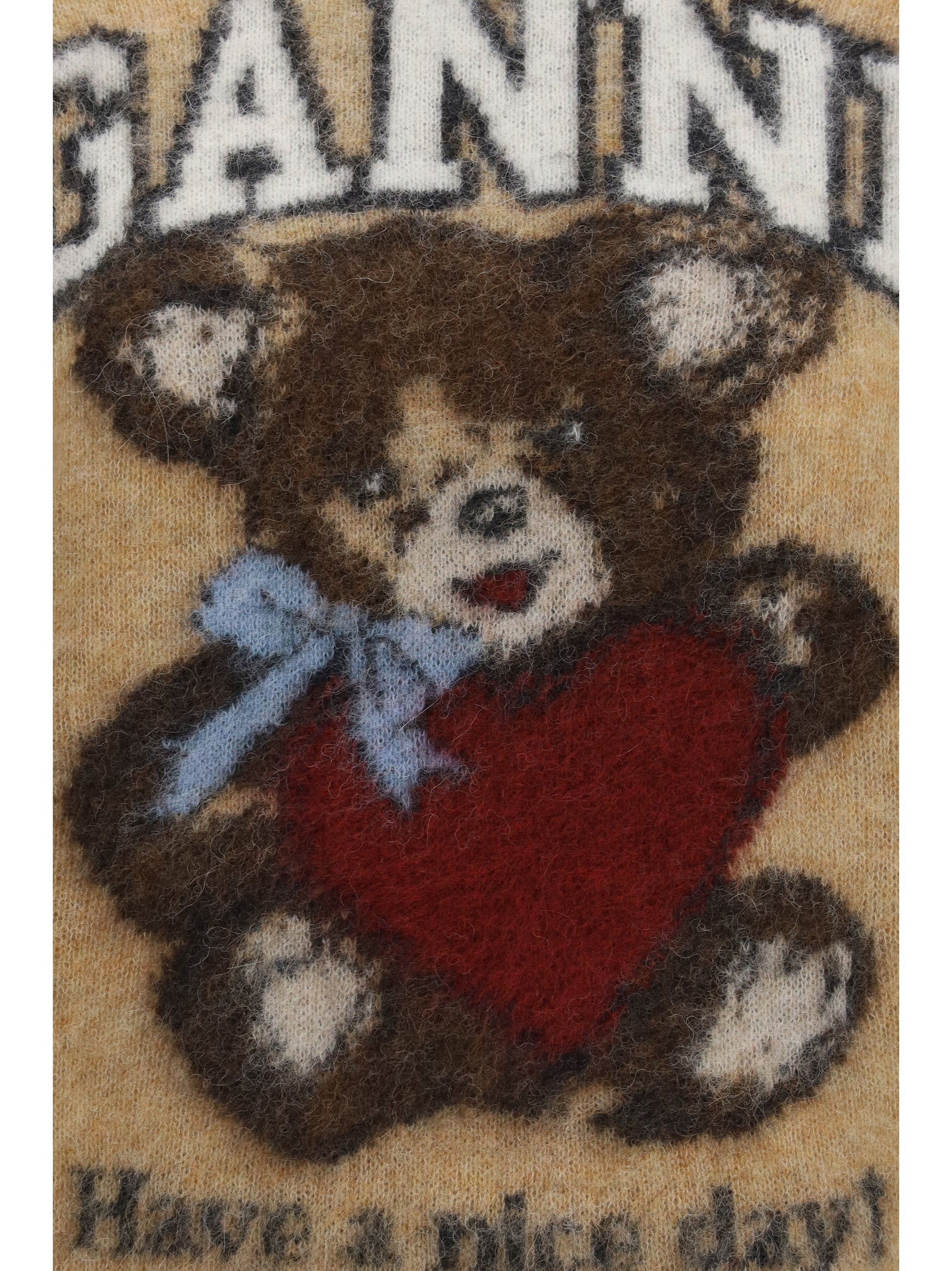 alpaca graphic crewneck sweater