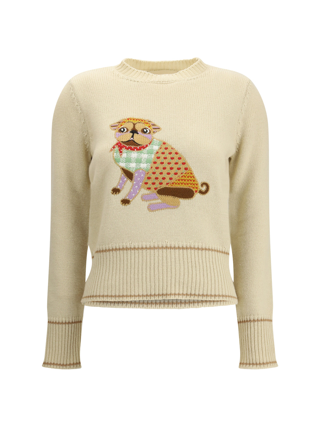 VALENTINO M le chien de la maison embroidered sweater