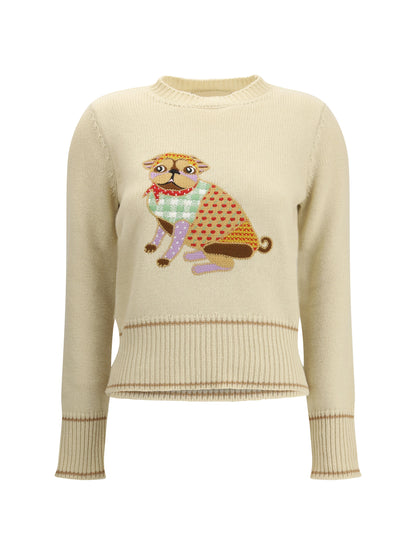 VALENTINO M le chien de la maison embroidered sweater