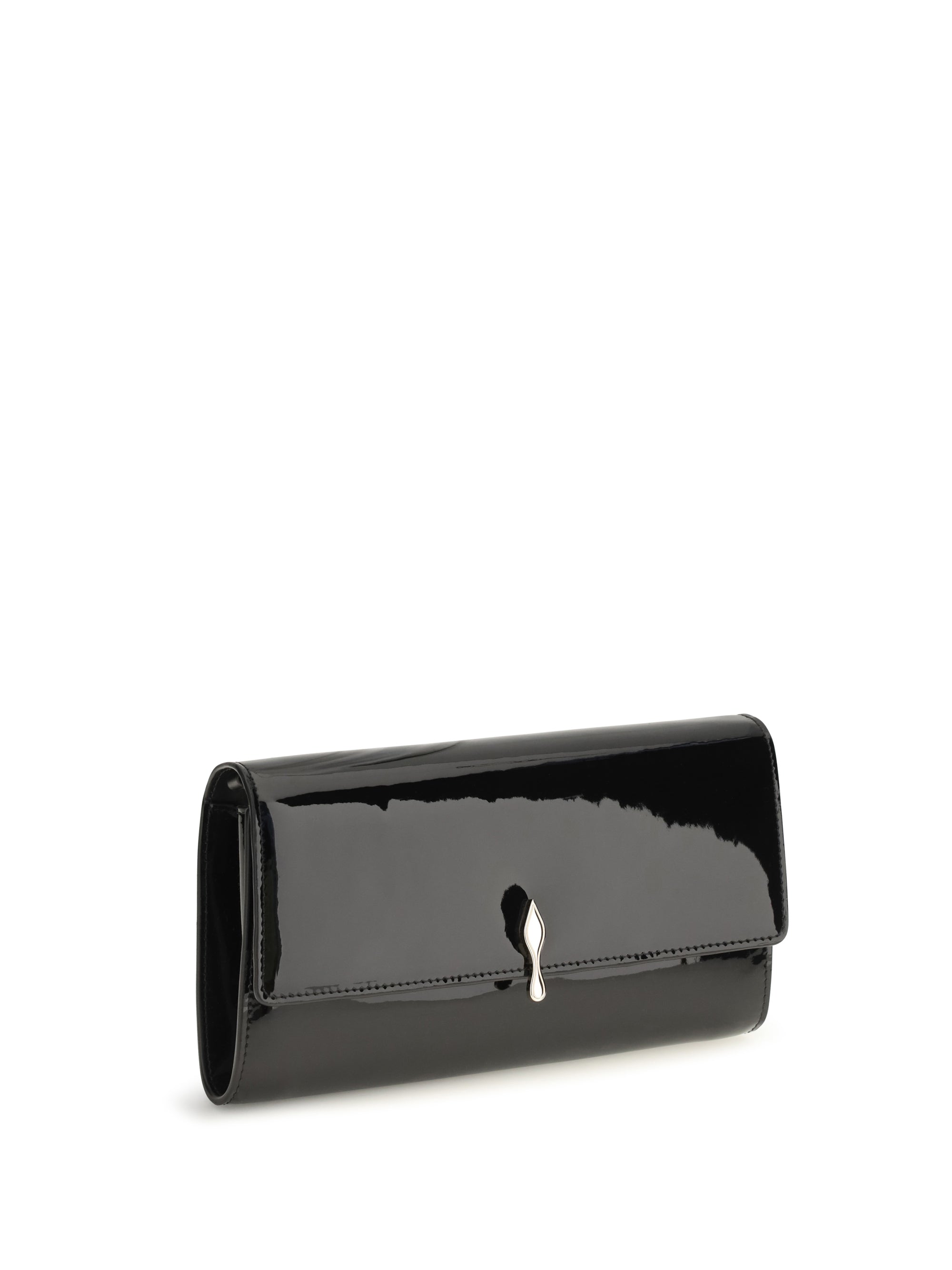 bettina patent leather chain wallet