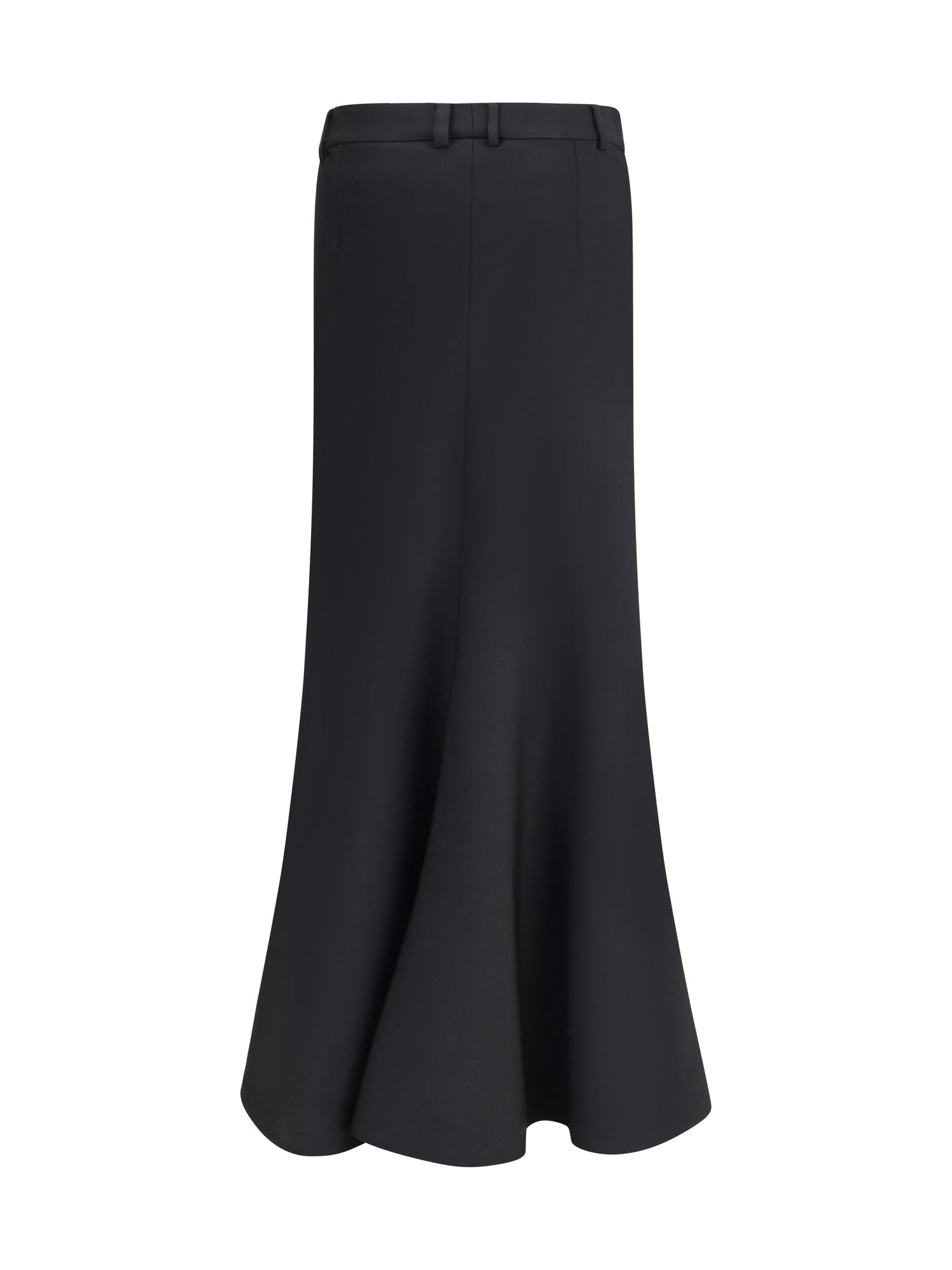 BALENCIAGA 36 godet maxi skirt in virgin wool