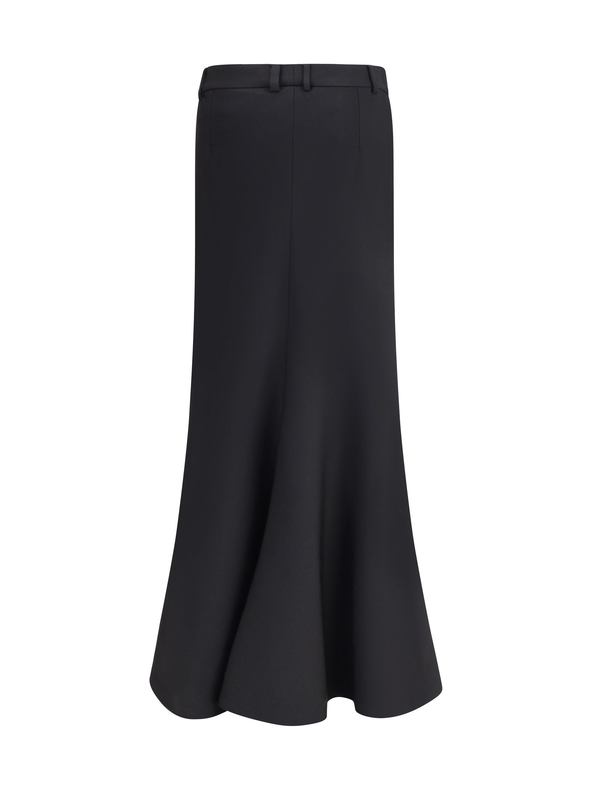 BALENCIAGA 36 godet maxi skirt in virgin wool