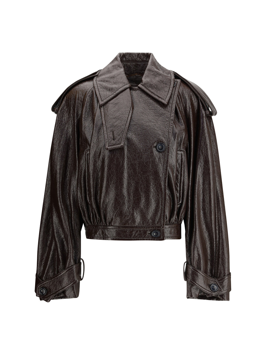 MAX MARA SPORTMAX 40 short hybrid trench coat in coated cotton