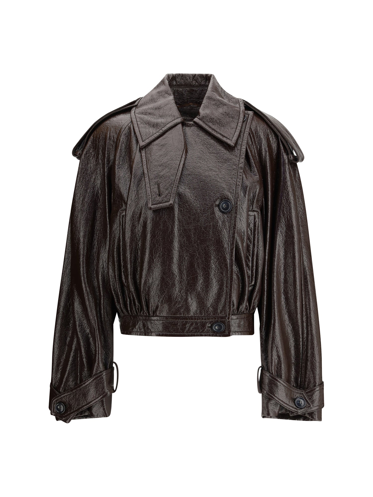 MAX MARA SPORTMAX 40 short hybrid trench coat in coated cotton