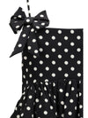 polka-dot satin mini dress