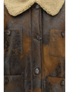 oversized leather jacket with shearling collar