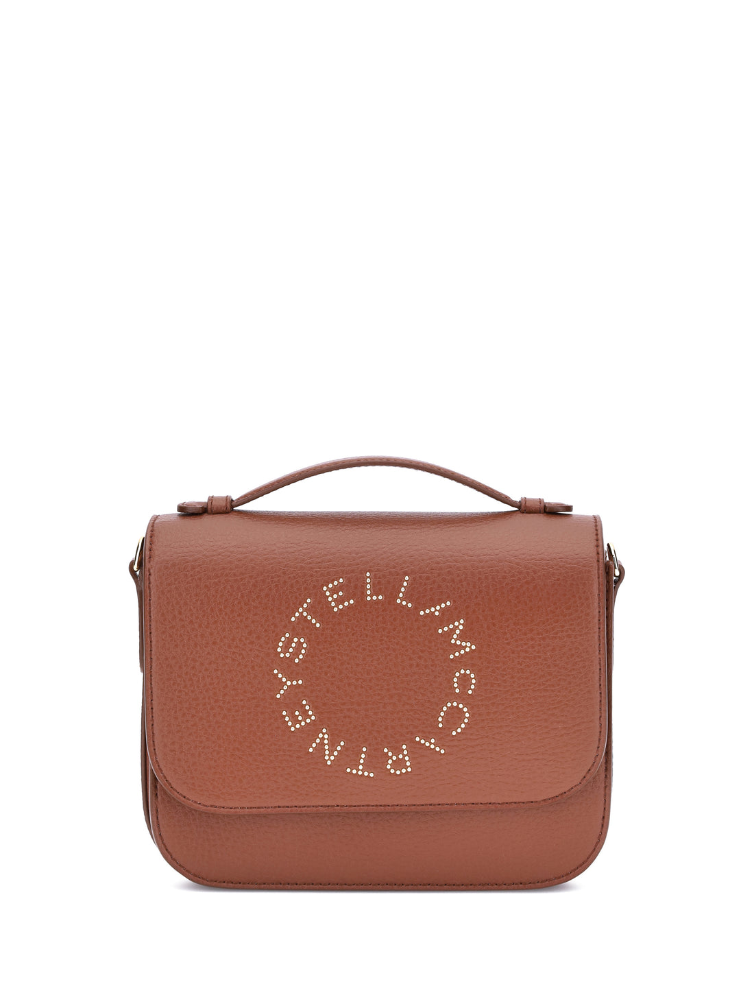 STELLA MCCARTNEY OS logo flap bag eco embossed grainy alter