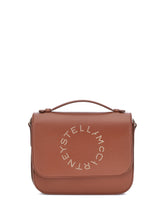 STELLA MCCARTNEY OS logo flap bag eco embossed grainy alter