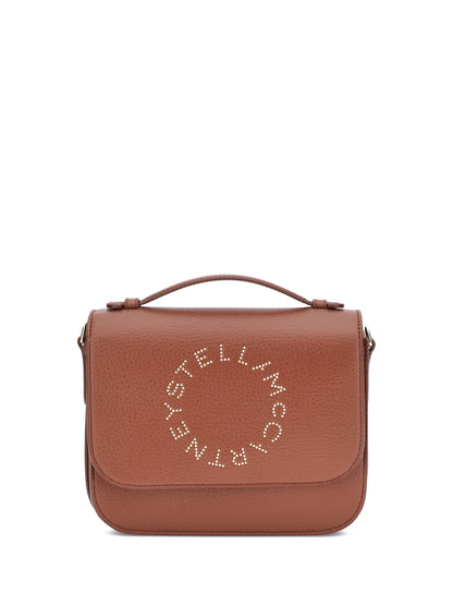 STELLA MCCARTNEY OS logo flap bag eco embossed grainy alter