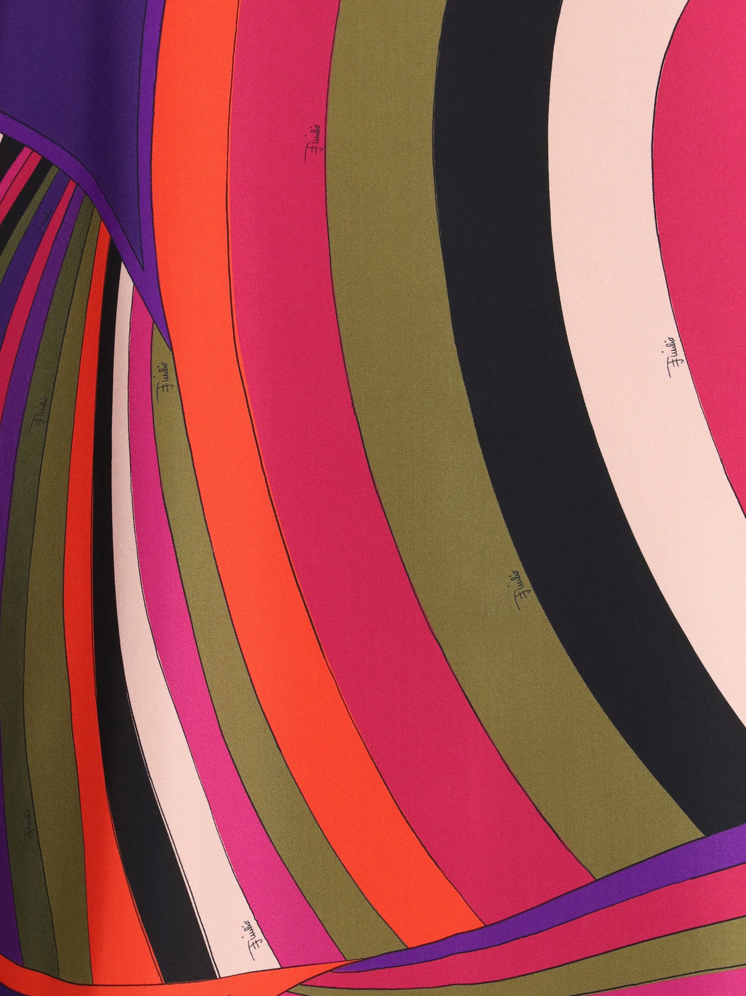 PUCCI OS short caftan in silk with marmo print