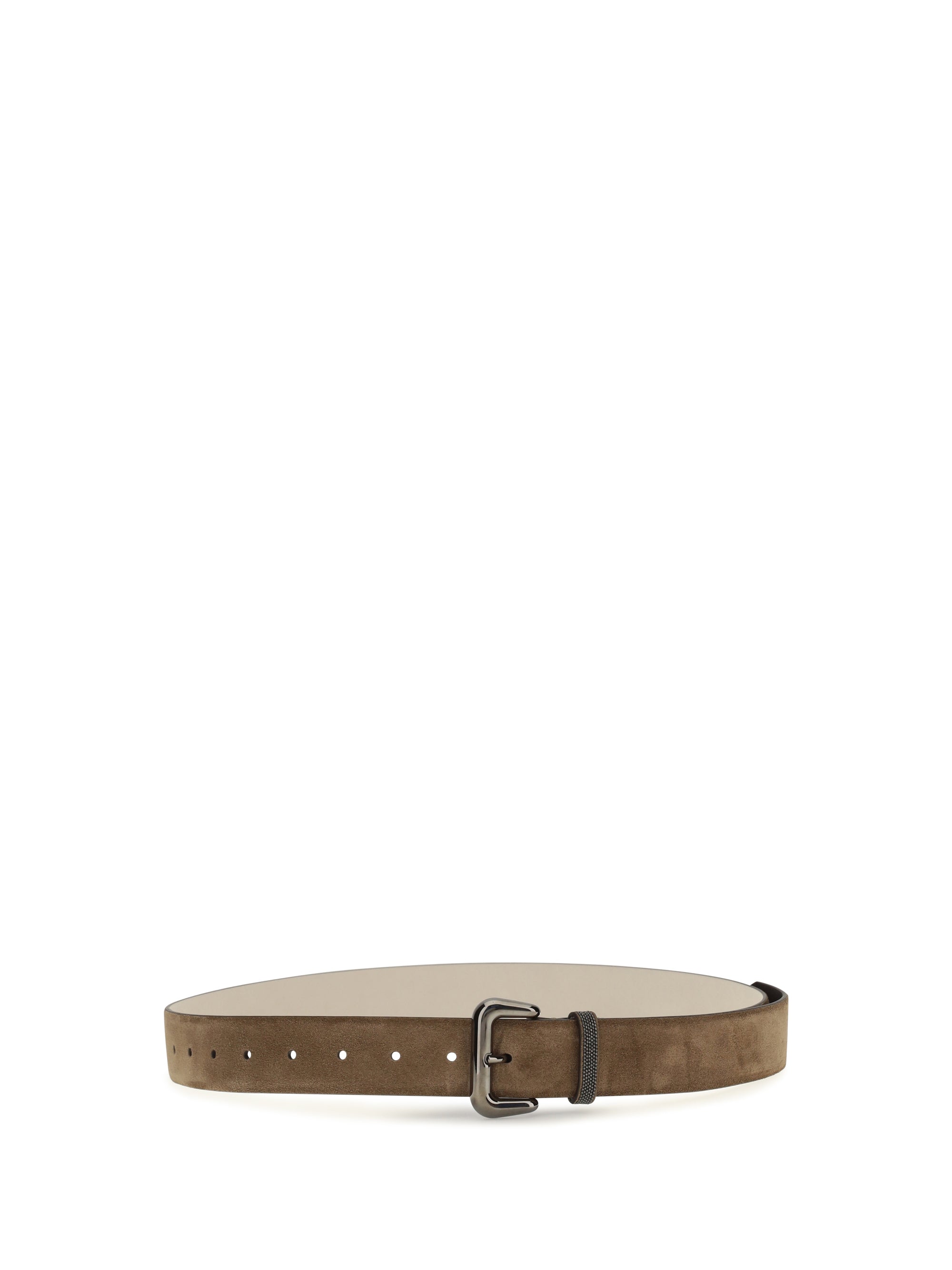 suede belt with jewelry detail