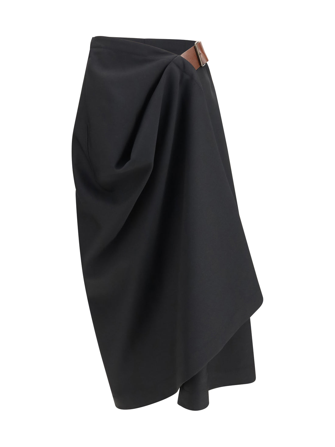 BOTTEGA VENETA 40 grain de poudre wool midi skirt