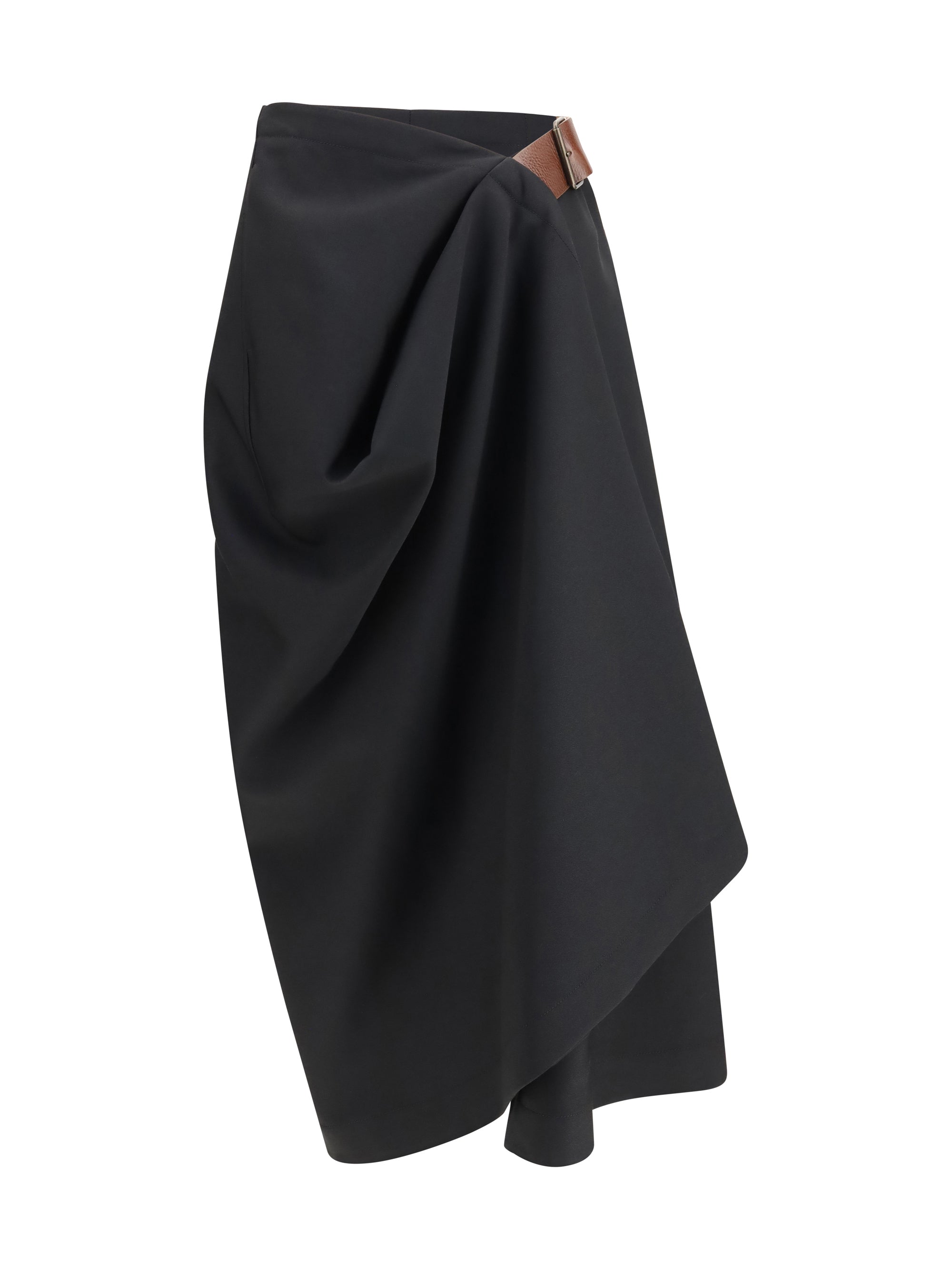 grain de poudre wool midi skirt