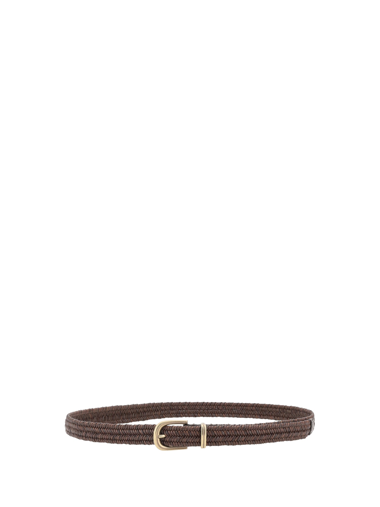 BRUNELLO CUCINELLI L braided stretch leather belt