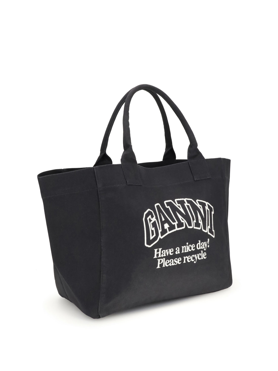 GANNI OS xxl canvas tote bag