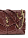medium puffer bag in glossy leather