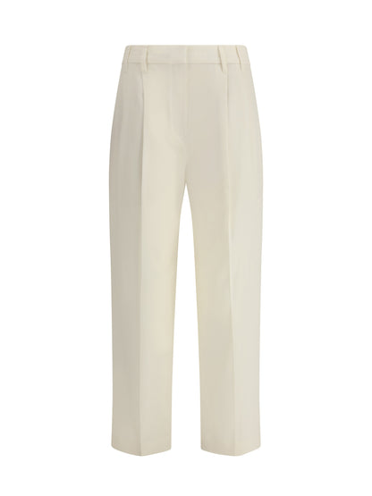 BRUNELLO CUCINELLI 42 sartorial track trousers in virgin wool crêpe fluid twill