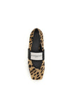 leopard print sliced square ballerinas