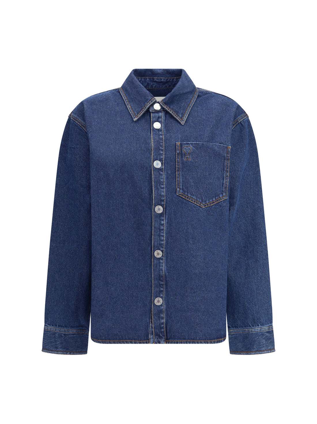 AMI PARIS L ami de coeur cotton denim overshirt