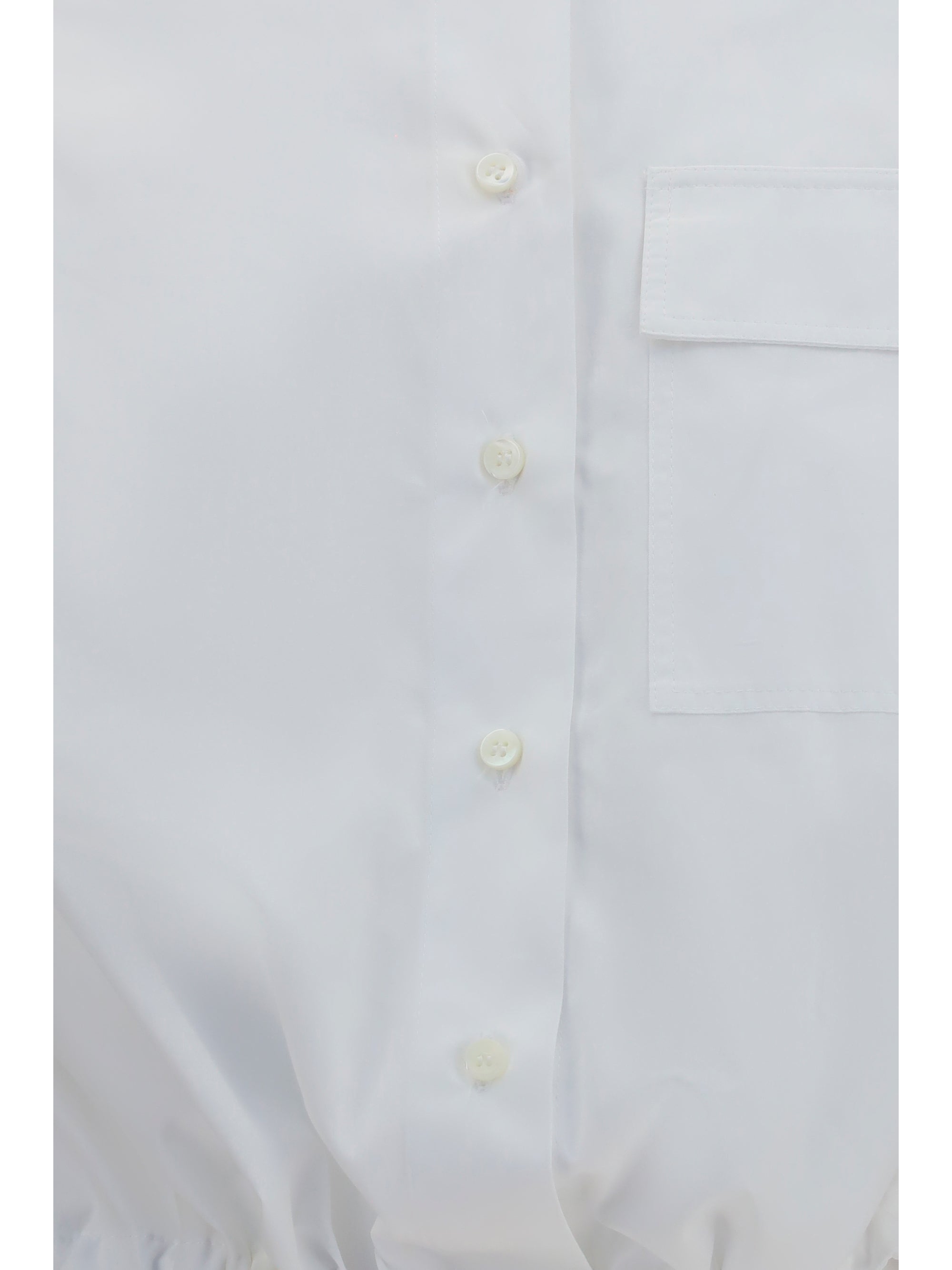 cotton shirt with drawstring waist