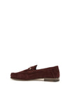 suede leather t-strap loafers