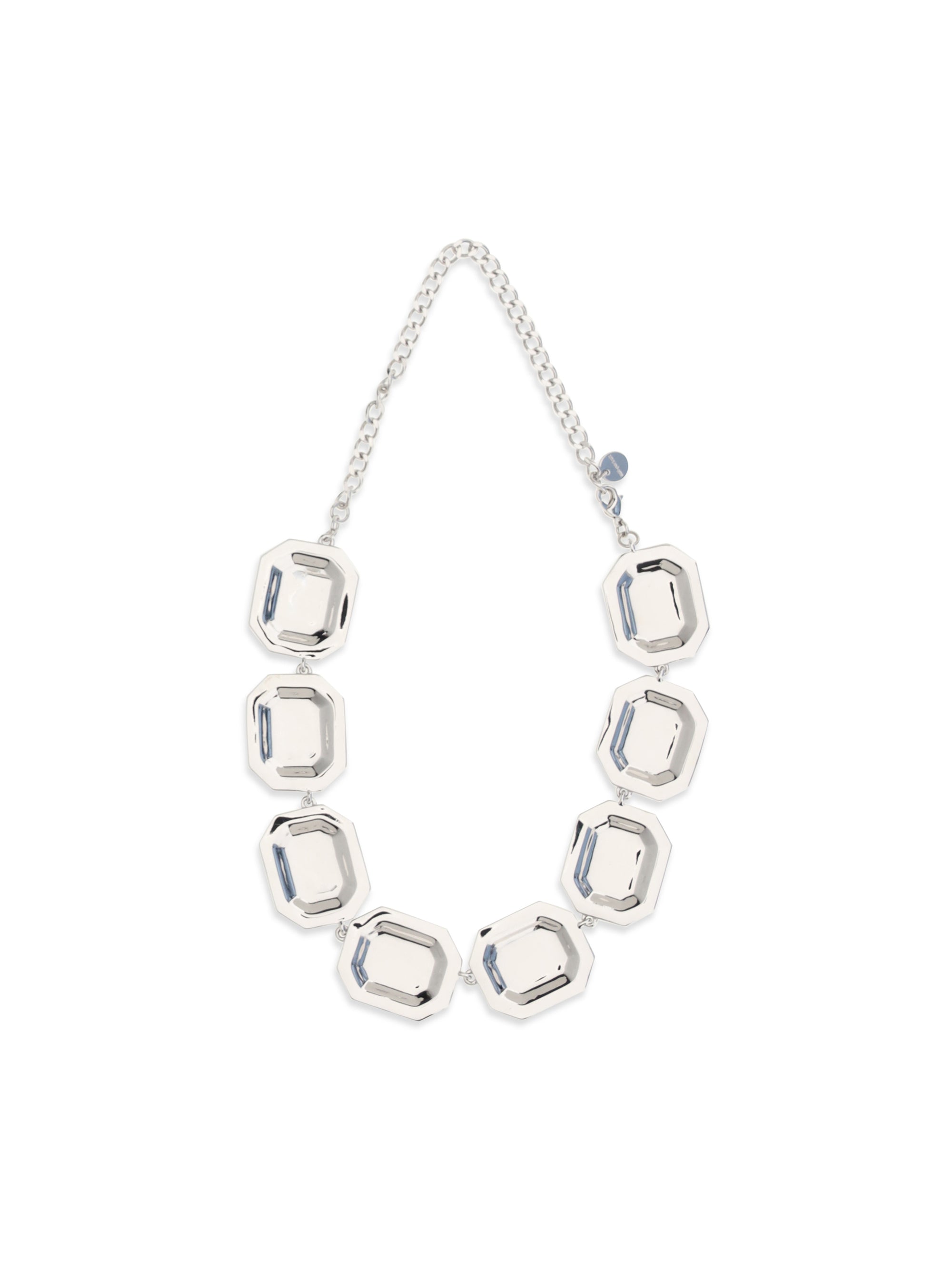 silver crystal necklace
