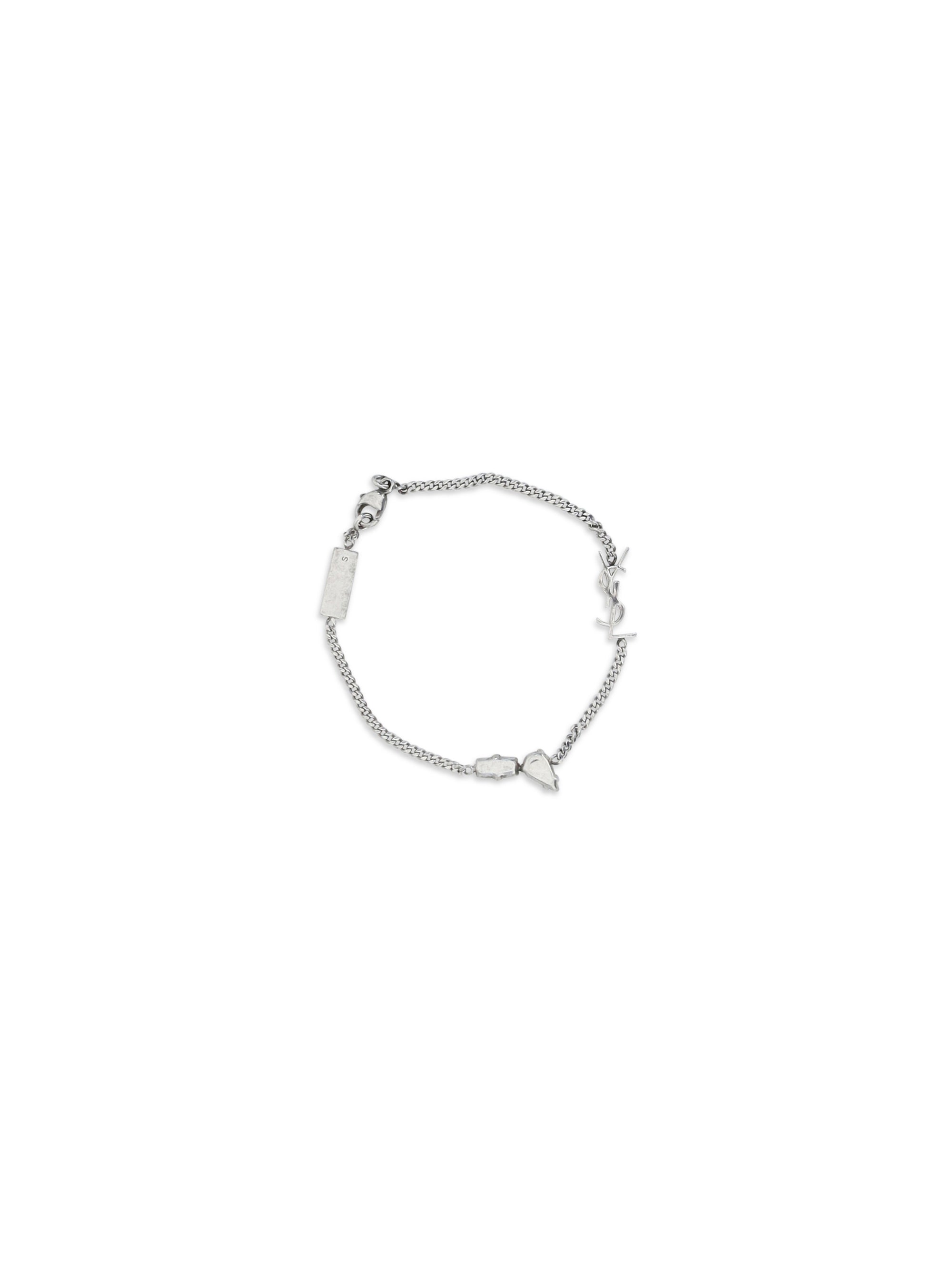 cassandre charm bracelet in metal and rhinestones